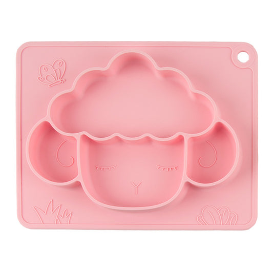 Assiette Repas en Silicone Antidérapante - Set de Table Intégré pour Bébé et Enfants